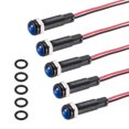 thumbnail image 1 of Uxcell 5Pcs 6mm Luz Indicadora, 110V-220V AC/DC LED Carcasa Plástica Lámpara de Señal a Prueba de Agua IP67, Azul, 1 of 6