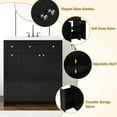 thumbnail image 3 of 30" Bathroom Vanity with Sink Combo Wall Mounted Storage Cabinet Set with Soft Close Drawers, Modern Design with Invisible Handle, Resin Basin Sink Top, Gray, 3 of 10