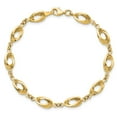 thumbnail image 4 of 14k Yellow Gold Bracelet Links 8 mm 7.5 in Polished Fancy Link, 4 of 4