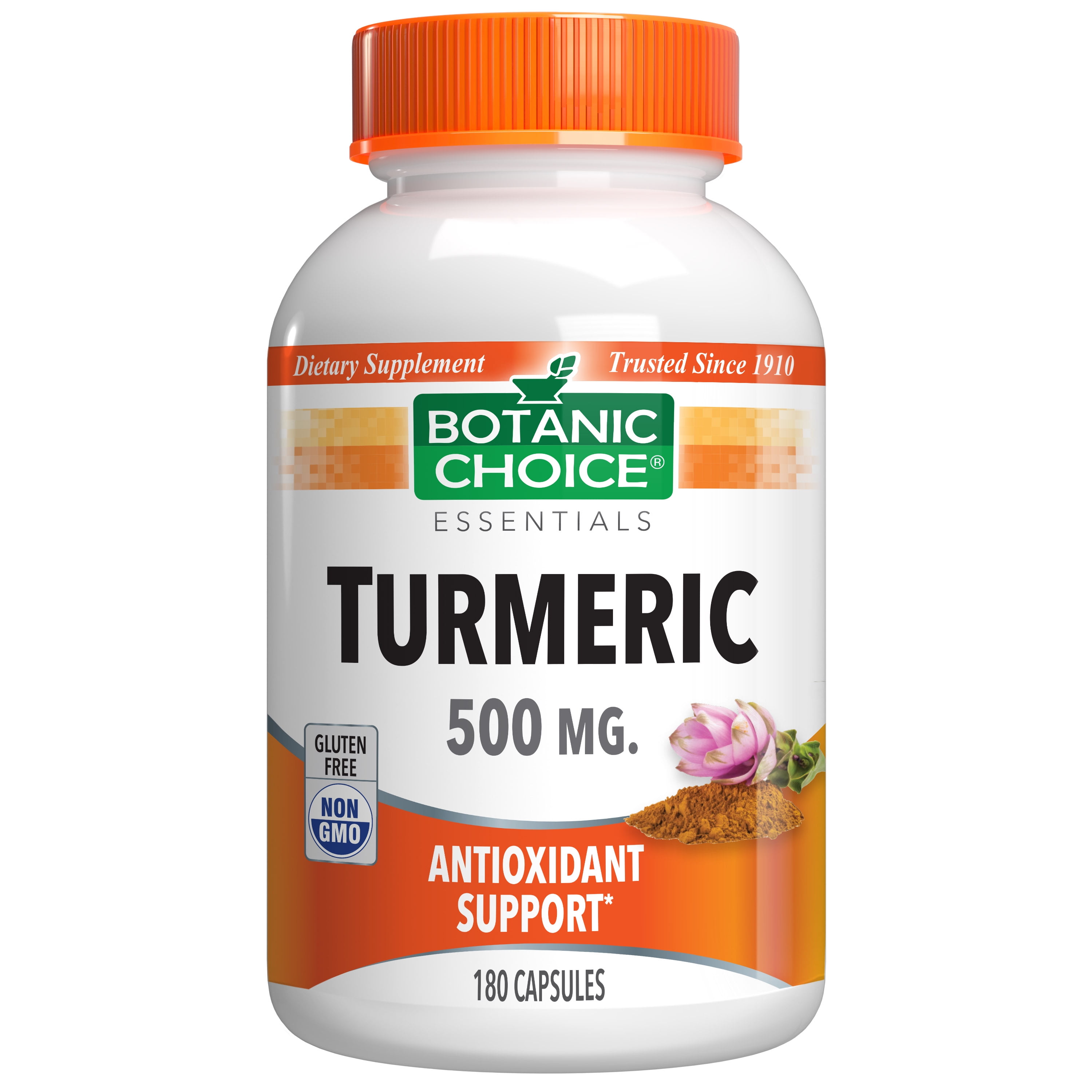 Botanic Choice Turmeric Supplement 500 Mg Capsules, 180 Ct