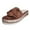 Brown, variant on OAVQHLG3B Women's Summer Slip-On Bow Flat Slippers Beach Open Toe Breathable Platform Sandals Weave Shoes