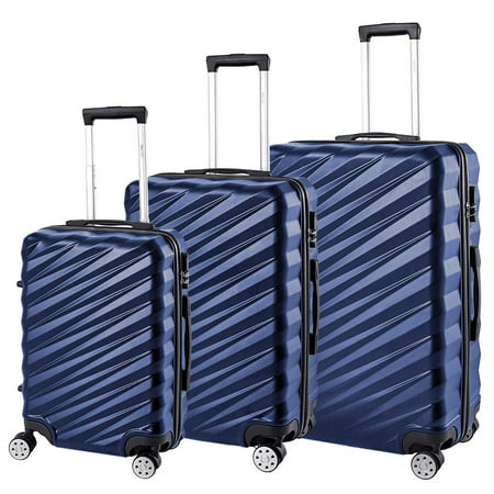 Newtour Luggage Sets 3 Piece Suitcase with Spinner Wheels Hardshell Lightweight luggage Travel 20in 24in 28in (The Best Lightweight Luggage)