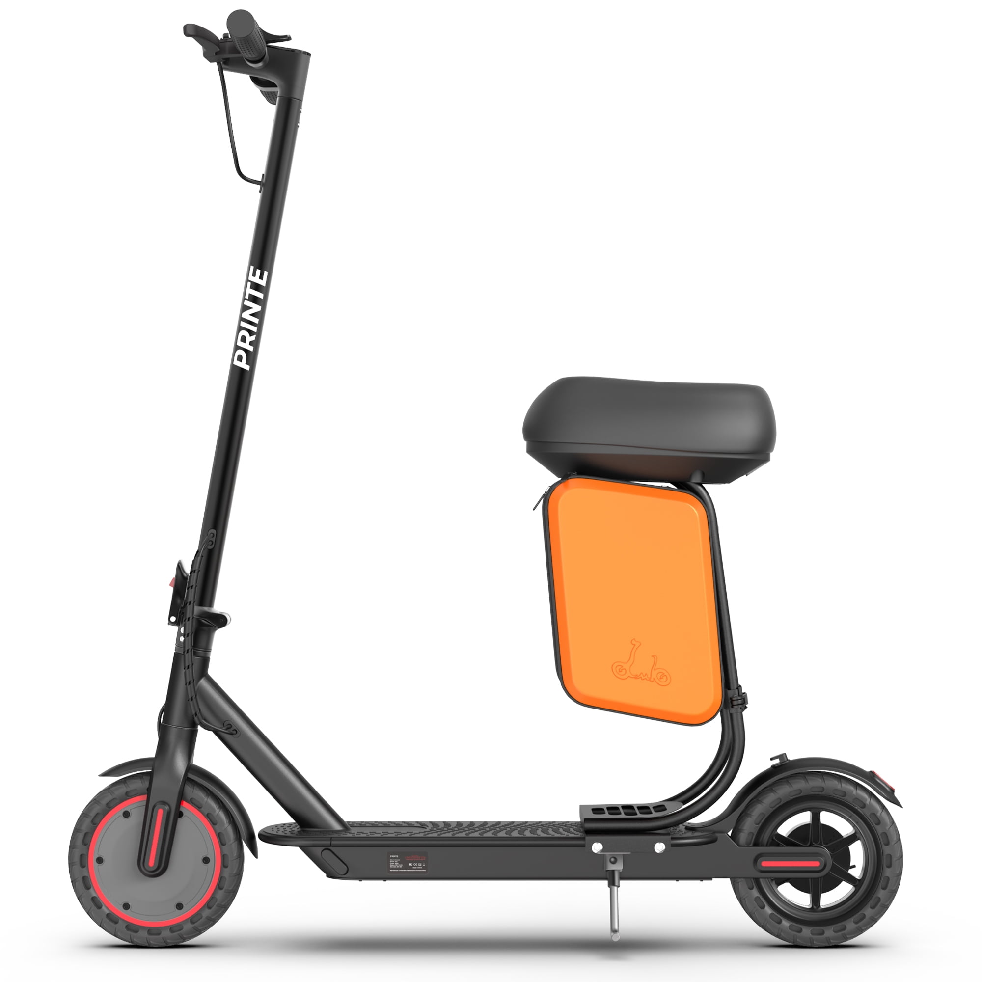 PRINTE N1 Electric Scooter 350W with Seat and Storage Bag, LCD Display Waterproof APP 19MPH for Adult and Teen UL2272