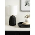 thumbnail image 2 of Kate and Laurel Wylla Modern Rattan Bedside Table Lamp, 8 x 8 x 18, Black Rattan, Decorative Woven Tabletop Desk Lamp with Linen Shade for Living Room Decor, 2 of 10
