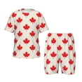 thumbnail image 1 of Balery Happy Canada Day Conjunto de Pijama Infantil de Manga Corta con Estampado – Ropa de Dormir de Algodón Suave-XX-Large, 1 of 6
