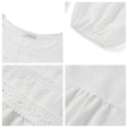 thumbnail image 6 of UVN Fall Shirts for Women Long Sleeve Blouses Ladies Crewneck Lace Crochet Tops Dressy Chiffon Blouses, 6 of 9