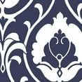 thumbnail image 1 of Shades, Damask Geometric Graphic White, Blue Wallpaper Roll, 1 of 2