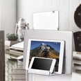 thumbnail image 2 of Vertical Laptop Stand with 4 Slot Adjustable Phone Tablet Laptop Holder Aluminum Alloy Desktop Stand Space-Saving Fits for Most Laptop Up to 17.3 Inches, 2 of 7
