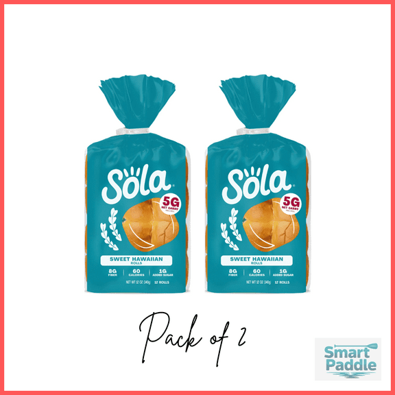 Sola Sweet Hawaiian Rolls, 12 Count pack of 2