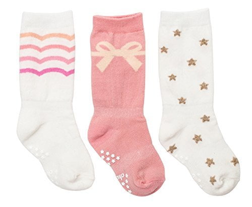 Large ALLYDREW Peek A Boo Animal Non-Skid Girls Toddler Socks Set of 6