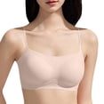 thumbnail image 2 of Fatuov Womens No Underwire Bralette Solid Color Full-Coverage Bra Breathable Fabric Push Up Sleep Bralette 36A, 2 of 5