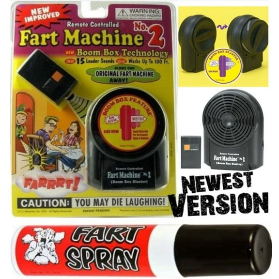 1 Fart Machine #2 Wireless Remote Control 1 Fart Stink Bomb Spray Can ~ COMBO