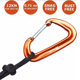 thumbnail image 1 of Mosquetones, paquete de 4, 12KN (1200 kg) Mosquetones resistentes para camping, senderismo, actividades al aire libre, etc., mosquetones para correas de perros peque?os, 1 of 2
