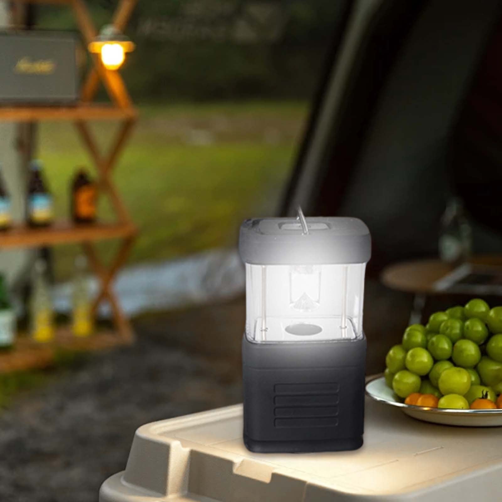 Peorpel Camping Lantern - LED Lanterns for Power Outages, Camping Lights, Emergency Flashlight - Collapsible Lamp, Rechargeable W/ Solar or Plug