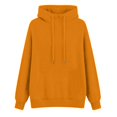 thumbnail image 4 of Yigetop Women Long Sleeve Hooded Sweatshirt Loose Lightweight Turtleneck Hoodie Versatile Fall Winter Casual Top Orange S, 4 of 4