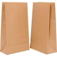 thumbnail image 1 of 100 bolsas de papel kraft, bolsa de papel ecológica para guardar bocadillos, bolsas de papel kraft para regalos de cumpleaños de Navidad (12 cm x 21,5 cm x 7 cm) Kuyhfg Bienvenido a Kuyhfg, 1 of 4