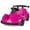 Pink, variant on Gymax 6V Battery Powered Go Kart Kids Ride On 4 Wheel Racer RC w/ Bumper & Music Black