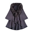 thumbnail image 4 of Veste Châle Tricotée à Col pour Femmes, Ourlet Cape Cardigan pour Grande Taille Style Bohème, 4 of 4