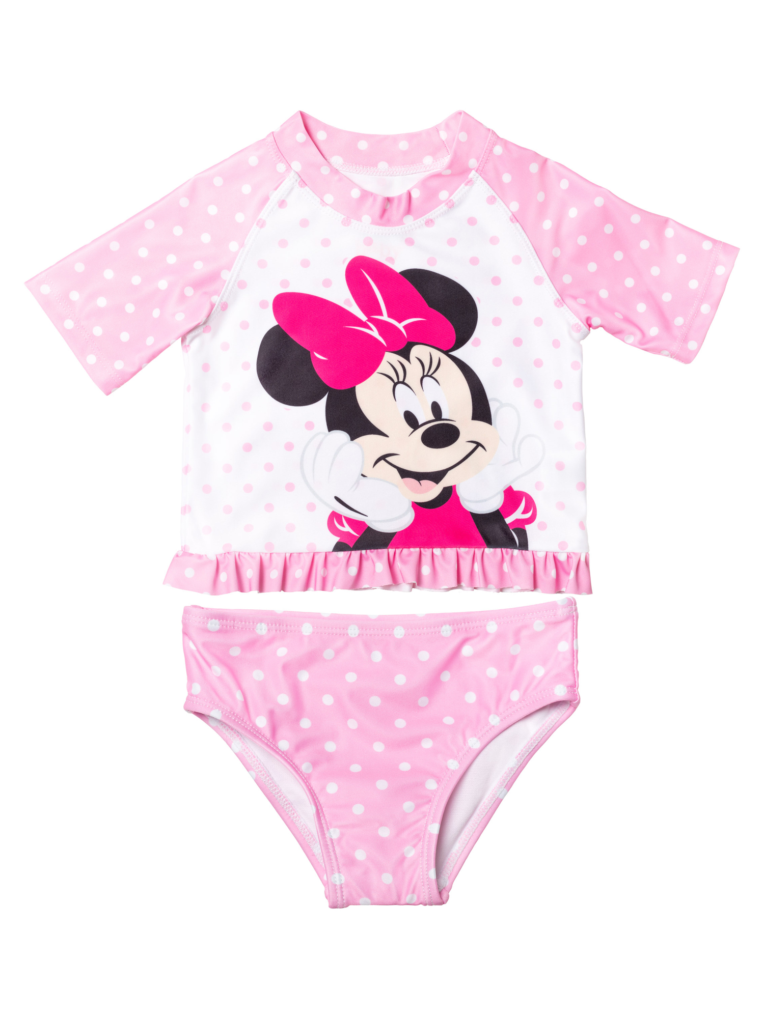 Disney Minnie Mouse Rash Guard Swimsuit for Girls Size 12-18 Months