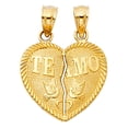 thumbnail image 1 of FB Jewels 14K Yellow Gold Heart Pendant 17mm X 15mm, 1 of 1