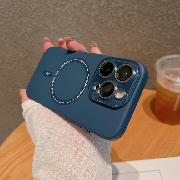 Frosted Magnetic PC Case for iPhone 13 Pro Max, Compatible with MagSafe Skind-friendly Shockproof Anti-scratch Ultra Thin Matte Candy Color Phone Case Cover for iPhone 13 Pro Max, Navyblue