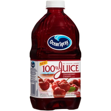 (2 pack) Ocean Spray 100% Juice, Cranberry Cherry, 60 Fl Oz, 1