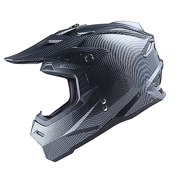 1Storm Motocross Adult Helmet ATV Dirt BMX MX Helmet F801CLS Racing Style Carbon Fiber Black