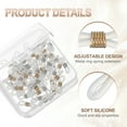 thumbnail image 3 of Eyeglass Chain End, 60 Pcs Eyeglass Chain Connector with Small Box for Eyeglass Holder, White Gold/Silver, 3 of 7