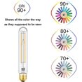 thumbnail image 2 of GHSDFBB Dimmable E26 LED Bulb 8W Equal 75 Watt Light Bulbs Soft White 3000K E26 Edison Bulb AC120V 800lm Tubular T9 T10 LED Bulb for Rustic Pendant,Chandeliers,Wall sconces E26 Light Bulbs 4Pack, 2 of 7