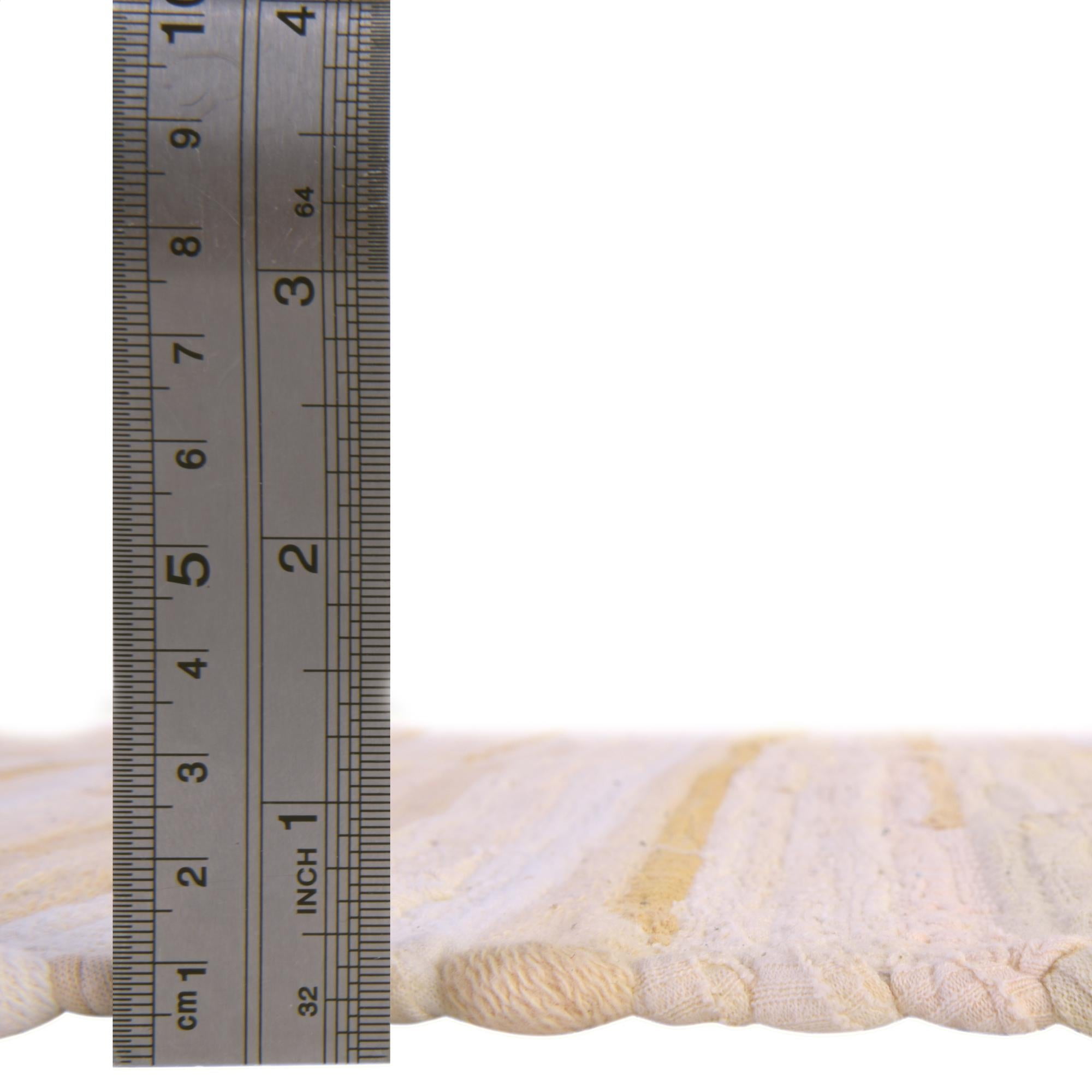 Unique Loom Chindi Cotton Collection Area Rug - Striped (4' x 6' Rectangle Beige/Ivory)