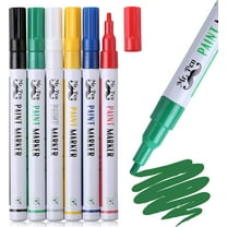 Mr. Pen Quick Drying Permanent Paint Markers, Fine-Point, Assorted Colors, 6 Count