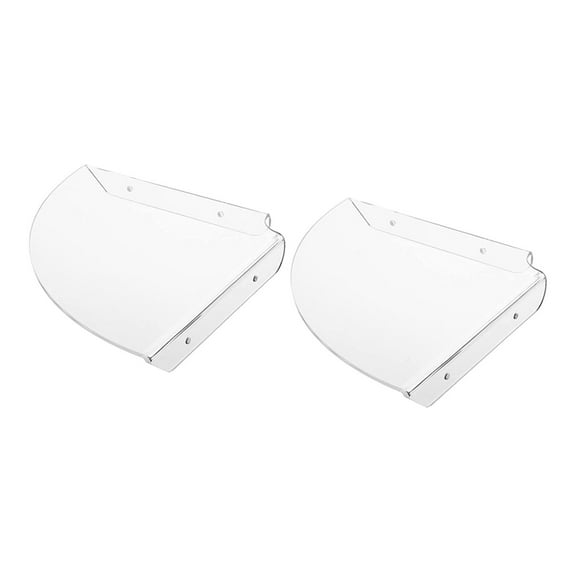 Paquete de 2 estantes de montaje en esquina de crílica, estante de baño duradero, accesorios premium Claro jinwen Estante para reloj despertador