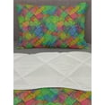 thumbnail image 3 of Colorful Comforter & Sham Bedding Set, Psychedelic Inspired Heart Youth Valentines Romance Love Doodle Happiness, 3 pcs Duvet Set Microfiber Filling Quilt, 5 Sizes, Multicolor, by Ambesonne, 3 of 4