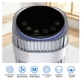 thumbnail image 6 of EDX Bladeless Tower Fan for Bedroom, 25ft/s High Velocity 28dB Quiet DC Fan, 5 Speeds 4 Modes, 12H Timer 64°Oscillating, Remote Standing Fan for Home Office Indoor, Silver, 6 of 10