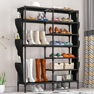 Z&L HOUSE 8 Tier Shoe Rack Narrow, Sturdy Shoe Rack Tall Store 16-20 Pairs  of Shoes, Stackable Shoe Shelf for Closet Entryway to Increase The Use of
