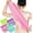 Color1, variant on Exfoliating Back Scrubber with Handles 4 Packs Nylon Back Exfoliator Extended Length Back Washers Scrubbers Stretchable Pull Strap Exfoliating Washcloth