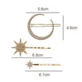 thumbnail image 2 of Juego de pinzas para el cabello de cristal con hexagrama de estrella y luna, accesorios decorativos para el cabello para mujer, 2 of 5