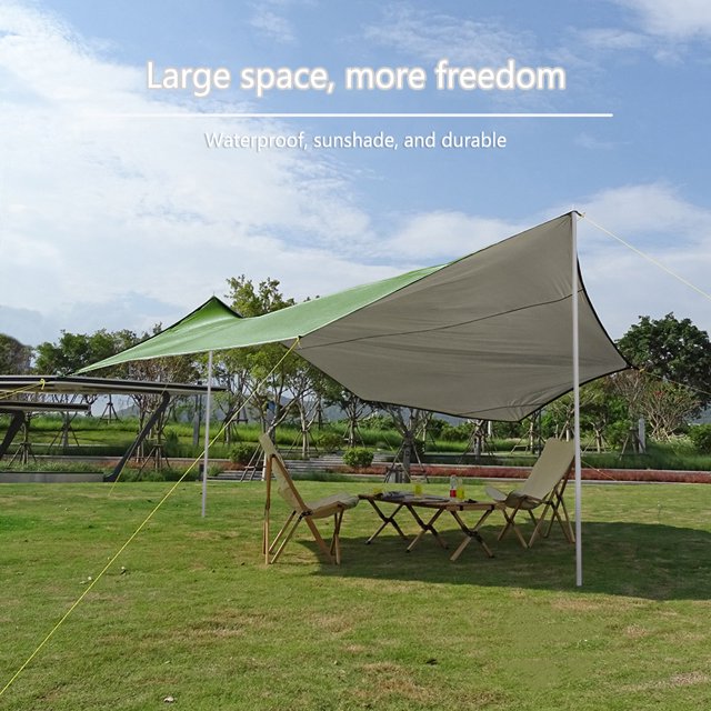 Protector Solar Para Toldo De Camping 5-8 personas Octagon Camping Toldo Protector solar Tienda de campaña impermeable (Verde)