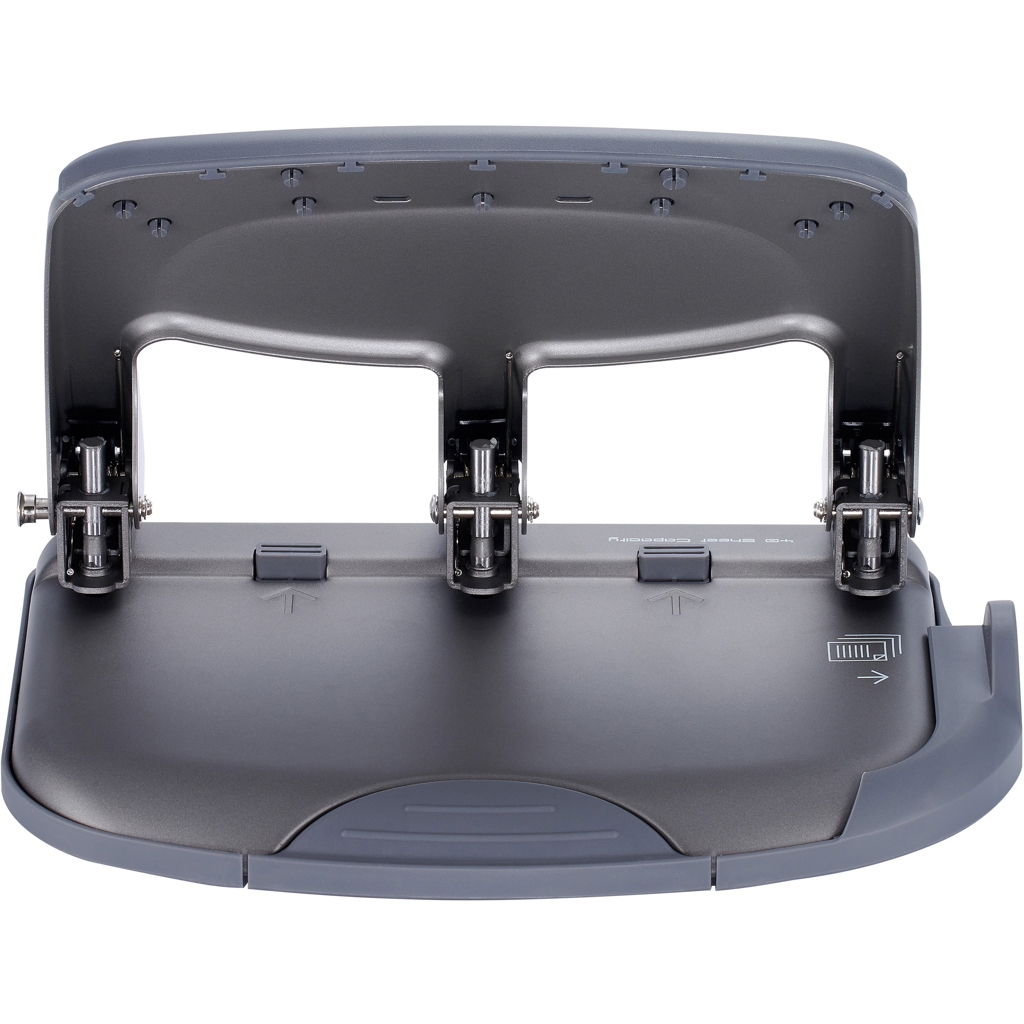 Bostitch EZ Squeeze 40 Sheet 3-Hole Punch, Antimicrobial Coating, Heavy Duty (HP40AM)