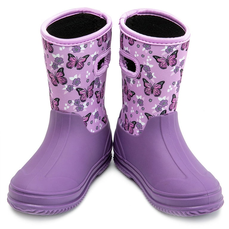 Toddler Girls Rain Boots Little Kids Snow Boots Winter Neoprene