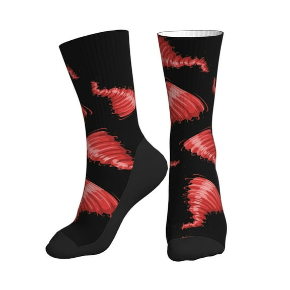 Mens Womens Tornado Funny Funky Crazy Novelty Colorful Dress Socks