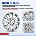 thumbnail image 4 of 1 Pc 16" Hubcap for 2013-2019 Nissan Sentra & 2011-2017 Nissan Leaf,Wheel Rim Cover Replacement,Compatible with Steel Wheels,Snap on Car Truck SUV Hubcap,PP,Lacquer, 4 of 7