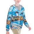 Cauagu Greek Island Windmills Painting Print Sun Protection Jacket for