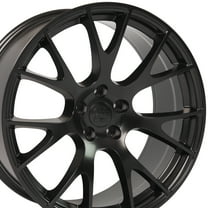 22 inch Rim fits 06-18 Dodge Charger Hellcat Style Satin Black Wheel Direct Fit