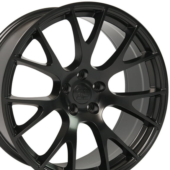 22 inch Rim fits 06-18 Dodge Charger Hellcat Style Satin Black Wheel Direct Fit