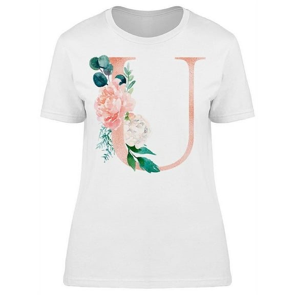 Letter U, Flower Tee Women's -Image by Shutterstock