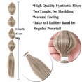 thumbnail image 6 of Benehair Claw on Ponytail Clip in Bubble Braid Pony Tail Hair Extensions For Women 18" Dark Blonde, 6 of 7