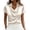 Beige, variant on Womens Summer Tops Fashion Short Sleeve V-Neck Button Down Shirts Business Work Blouses Plus Size Clothes for Women