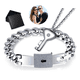 thumbnail image 1 of Pulsera Pareja Candado Collar Llave Acero Inoxidable Regalo Xtellar plateado, 1 of 4