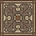 thumbnail image 2 of Vess, June Erica 26x26 Black Ornate Wood Framed with Double Matting Museum Art Print Titled - Piazza Tile in Brown IV, 2 of 4